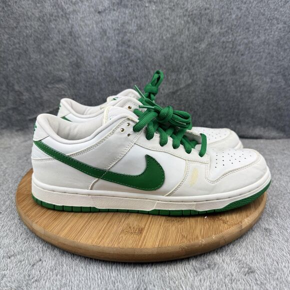 Vintage Nike SB Dunk Low Shoes Mens Size 10 Green White St Patty 304292-133 - Picture 3 of 11
